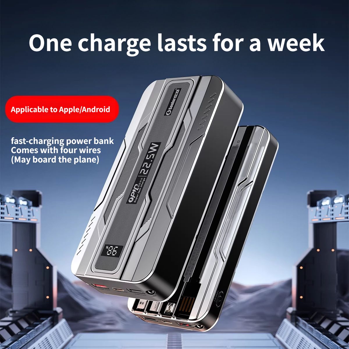 Soulor 10000/20000mAh 22.5W Fast Charging Power Bank - Black & Silver