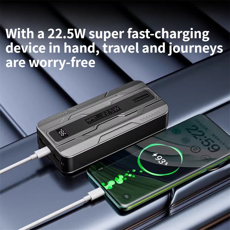 Soulor 10000/20000mAh 22.5W Fast Charging Power Bank - Black & Silver - Image 7